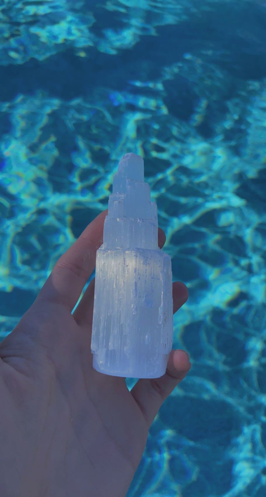 Small Raw Selenite Tower