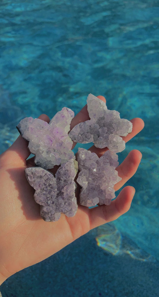 Random Amethyst Cluster Butterfly