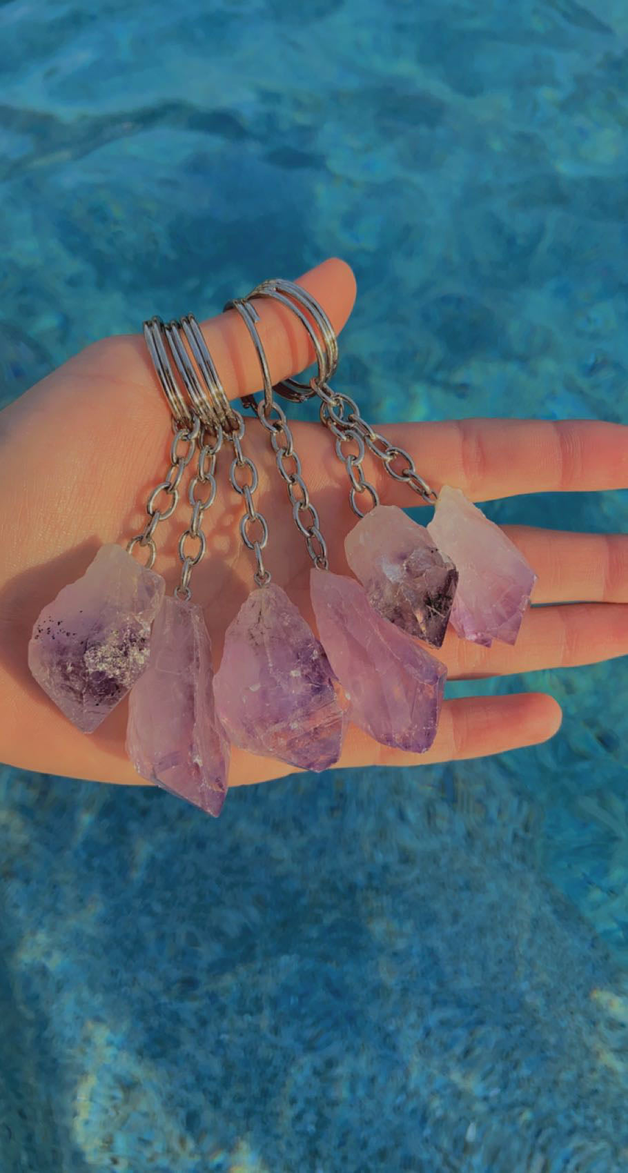 Amethyst Point Keychains