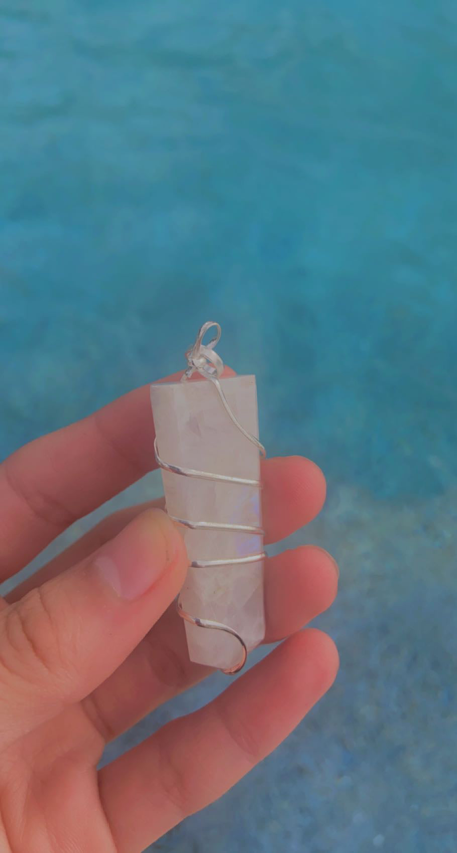 Moonstone Wire Wrap Pendent