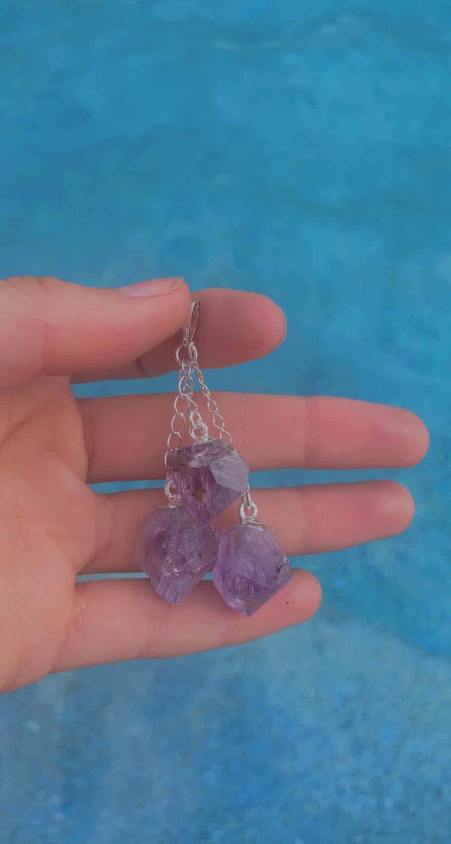 Amethyst Point Dangly Pendent