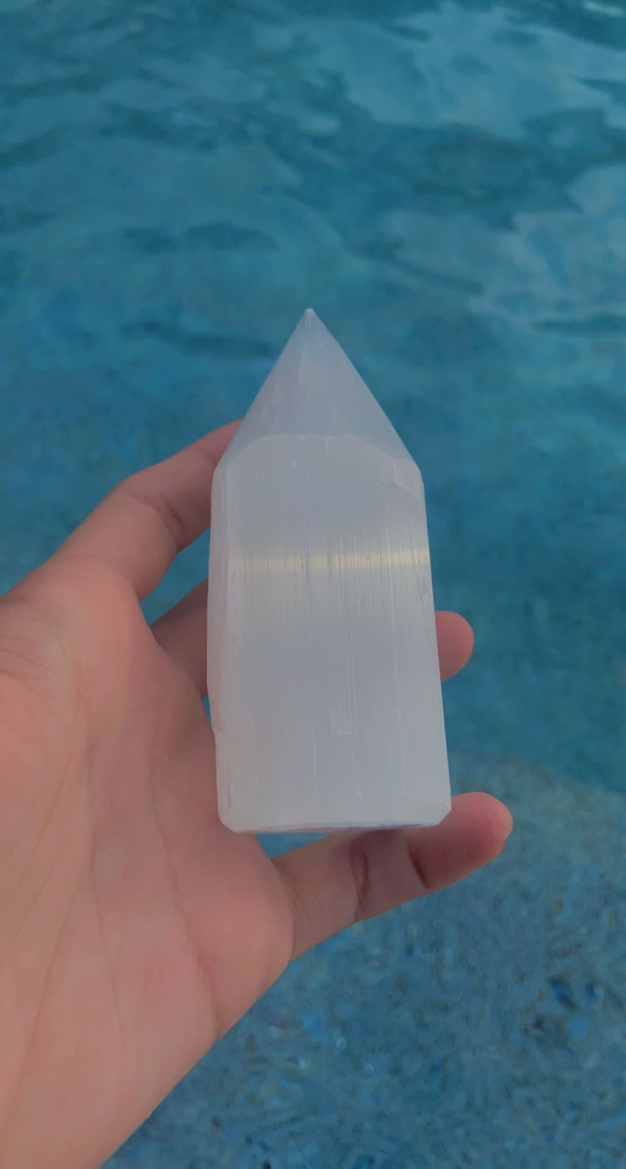 Semi-Polished Selenite Tower