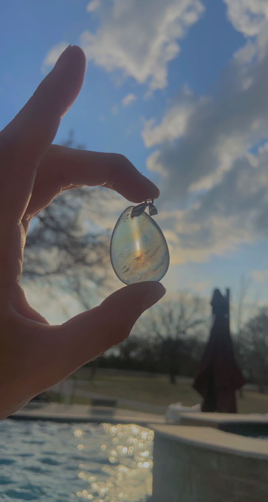 Fluorite Teardrop Pendants