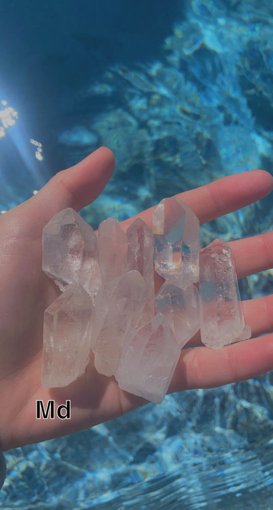 RANDOM Raw Clear Quartz Points (Vary in size & shape)