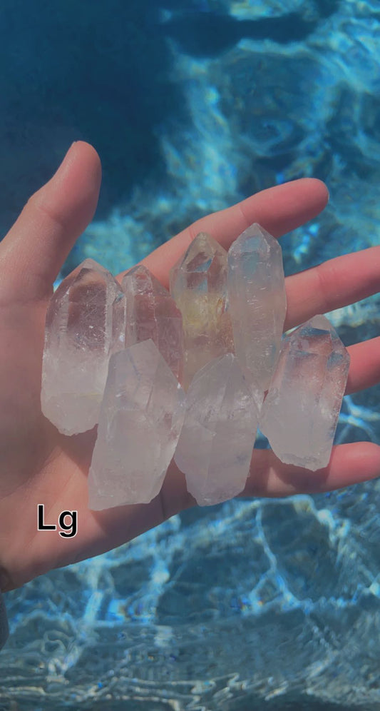 RANDOM Raw Clear Quartz Points (Vary in size & shape)