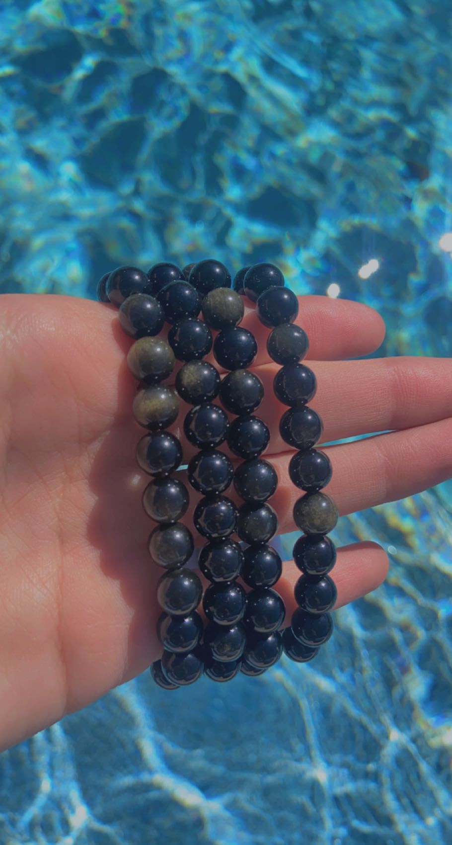 Gold Sheen Obsidian Bracelets