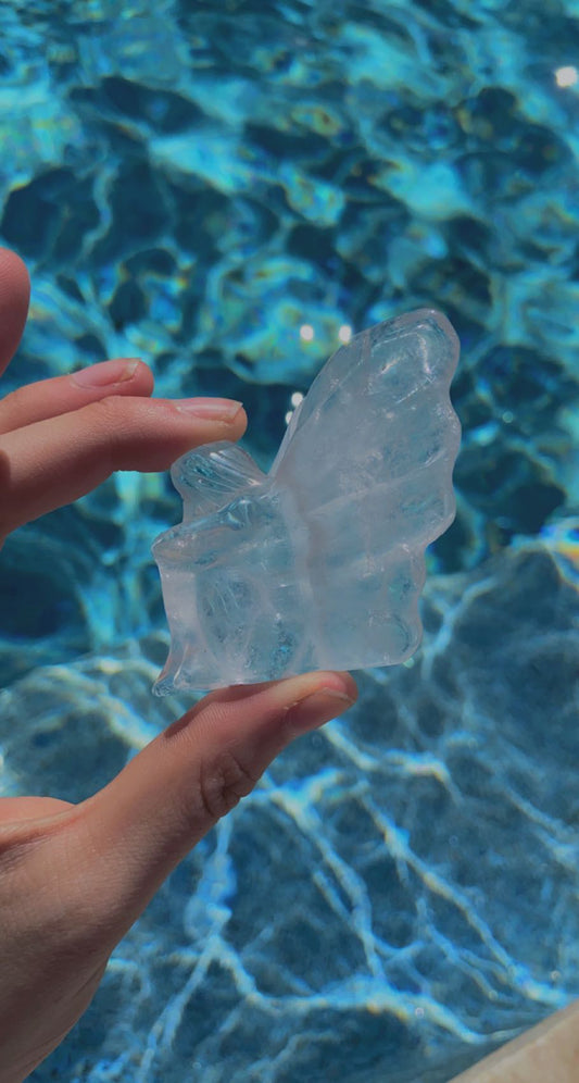 Clear Quartz Sitting Fairy