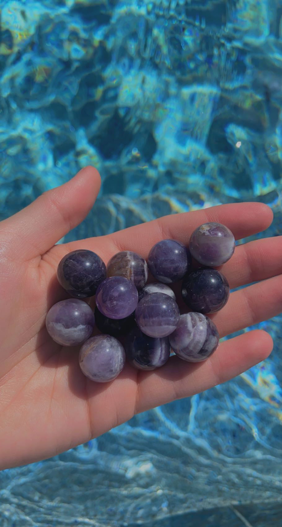 Chev Amethyst Mini Spheres