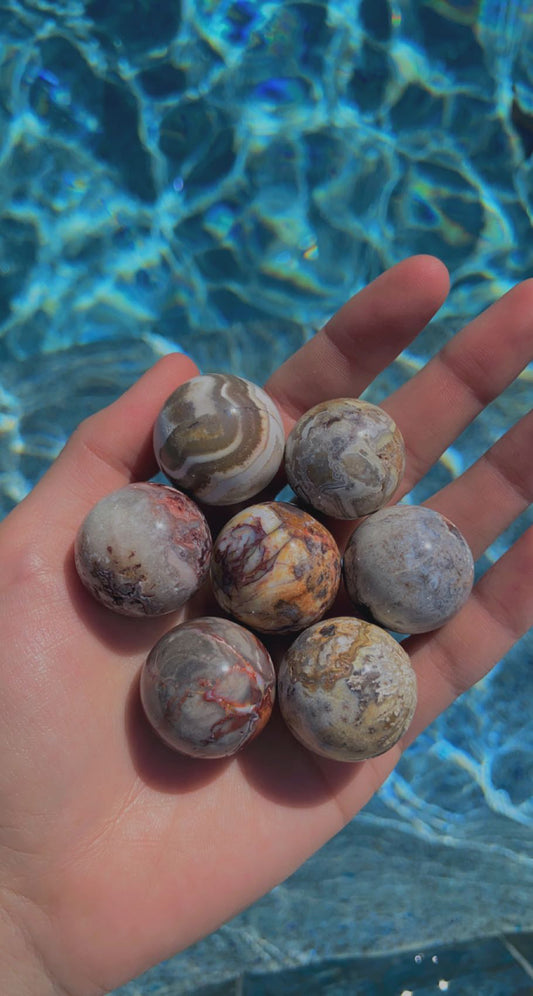 Mexican Agate Mini Spheres