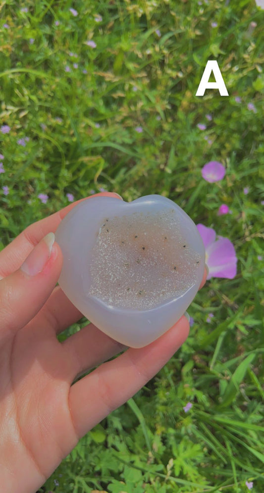 Druzy Agate Hearts