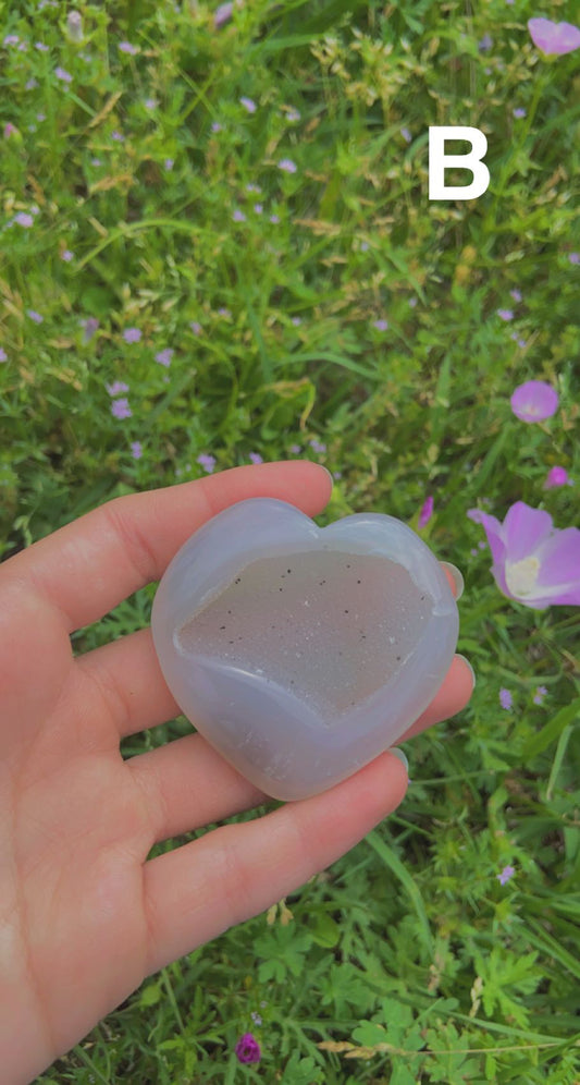 Druzy Agate Hearts