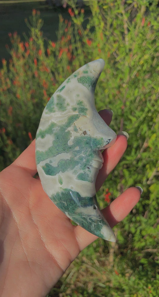 Moss Agate Moons