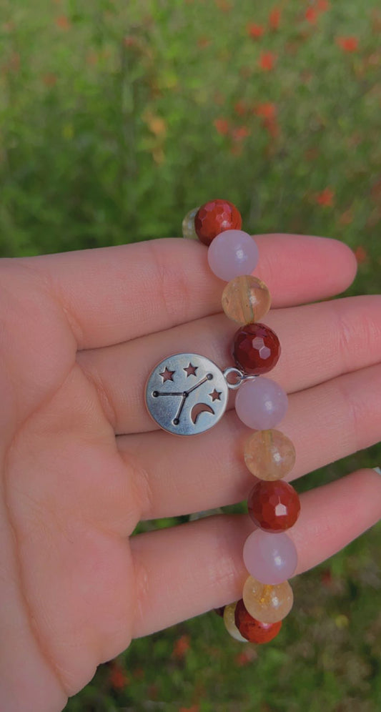 Cancer Stone Bracelet with charm